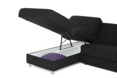 Messina von Bali - Ecksofa mit Schlaffunktion 140 anthrazit links