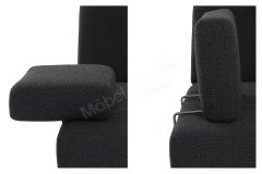Messina von Bali - Ecksofa mit Schlaffunktion 140 anthrazit links