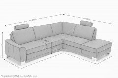 PN-EM15049 von Polinova - Ledersofa nightblue