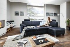 PN-EM15049 von Polinova - Ledersofa nightblue