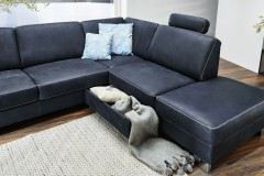 PN-EM15049 von Polinova - Ledersofa nightblue