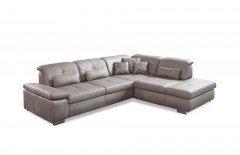 PN-IN16012 von Polinova - Ledersofa granit