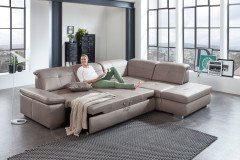 PN-IN16012 von Polinova - Ledersofa granit