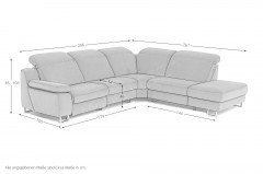 HU-RL16013 von Hukla - Echtledersofa Variante rechts schwarz