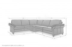 Multi von Carina - Echtledergarnitur Variante rechts chocolate