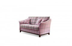 Schwarzensee von Schröno - Sofa lila-grau-kariert