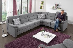 PP-HS10002 von Polipol - Polstergarnitur Ausführung rechts alu