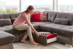 MP-IN17004 von Megapol - XXL-Sofa Ausführung rechts anthrazit-slate