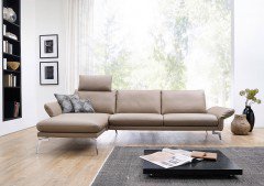 7260 von K+W Polstermöbel - Ecksofa links smoke