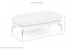 7260 von K+W Polstermöbel - Ecksofa links smoke