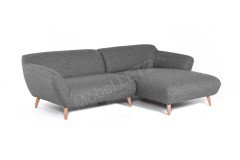 Mocca von GUTMANN - Eckgarnitur rechts dunkelgrau