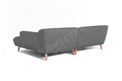 Mocca von GUTMANN - Eckgarnitur rechts dunkelgrau