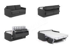 Neapel von Bali - Schlafsofa 140 anthrazit