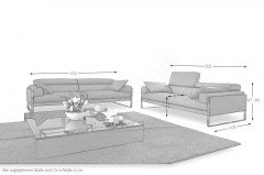 Romeo-LE18 von Calia Italia - Ledergarnitur cuoio