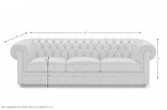 Sir William von Calia Italia - Chesterfield Sofa bianco-puro