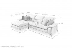 2600 von Carina - Ecksofa Ausführung links anthrazit