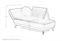 Esther-Sleep von Bali - Schlafsofa in Echtleder schwarz