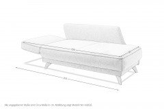 Esther-Sleep von Bali - Schlafsofa in Echtleder schwarz