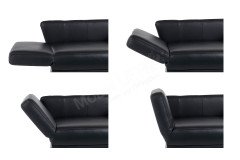 Esther-Sleep von Bali - Schlafsofa in Echtleder schwarz