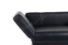 Esther-Sleep von Bali - Schlafsofa in Echtleder schwarz