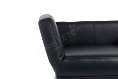 Esther-Sleep von Bali - Schlafsofa in Echtleder schwarz