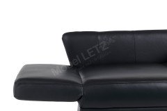 Esther-Sleep von Bali - Schlafsofa in Echtleder schwarz