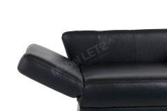 Esther-Sleep von Bali - Schlafsofa in Echtleder schwarz