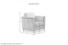 S896 Pisa von Ponsel - Ecksofa rechts hellgrau