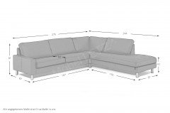 CL 500 von Erpo Polstermöbel - Ledergarnitur rechts mocca