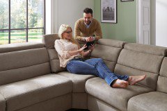 Rumba von Planpolster - Eckgarnitur sand