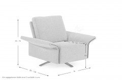 Modena-LE18 von Erpo Polstermöbel - Einzelsessel aqua