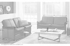 City-LE18 von Erpo Polstermöbel - Leder-Duo mocca