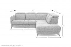 Hammington von Vilmers - Ecksofa rechts stone