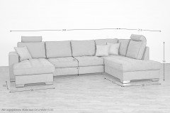 Nancy-LE19 von Grant Factory - Polstergarnitur Variante rechts sand