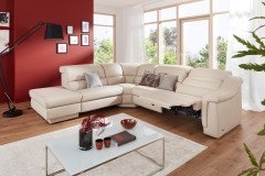 1301 von Himolla - Ledersofa Ausführung links latte