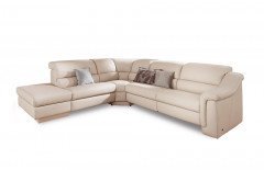 1301 von Himolla - Ledersofa Ausführung links latte