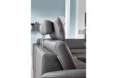 PN-EM16033 von Polinova - Ledergarnitur grau