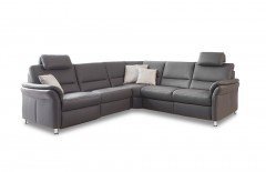 PN-EM16033 von Polinova - Ledergarnitur grau