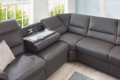 PN-EM16033 von Polinova - Ledergarnitur grau