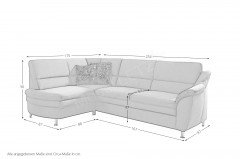 Cardoso XC von Sit & More - Polstergarnitur links fango