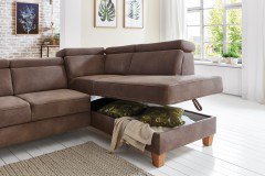 Arngast KV von Sit & More - Eckgarnitur rechts nuss