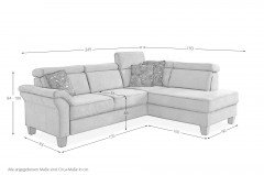 Arngast KV von Sit & More - Eckgarnitur rechts nuss