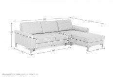 Coast Move 2.0 von Candy - Polstergarnitur Variante rechts blue-grey