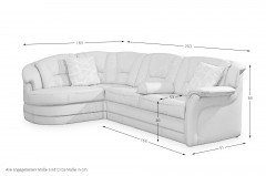 Vienna von PM Oelsa - Ledergarnitur Ausführung links cashmere