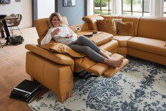 Messina von Polsteria - Ledergarnitur Ausführung rechts dijon