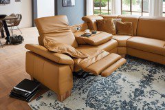 Messina von Polsteria - Ledergarnitur Ausführung rechts dijon