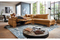 Messina von Polsteria - Ledergarnitur Ausführung rechts dijon