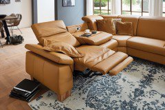 Messina von Polsteria - Ledergarnitur Ausführung rechts dijon