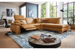 Messina von Polsteria - Ledergarnitur Ausführung rechts dijon