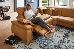 Messina von Polsteria - Ledergarnitur Ausführung rechts dijon